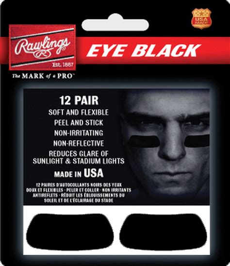 Rawlings Eye Black Adhesive Stickers, Exercise & Fitness