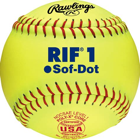 Rawlings Official RIF 1 Sof-Dot Fastpitch Softball 11" ASA ...