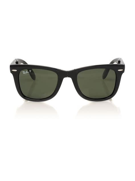 Rayban Black Folding Wayfayer, Men