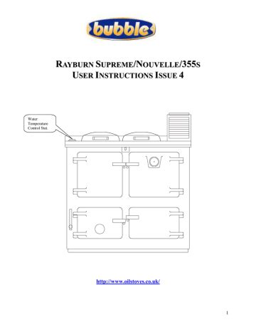 Rayburn 355s Kitchen Appliances User instructions PDF View/Download