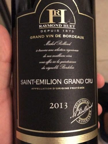 Raymond Huet Saint-Émilion Grand Cru Vivino