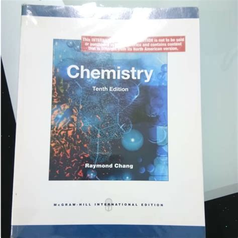 Raymond chang textbook chemistry 10th edition. - Tres para estar listos/ three to be ready.