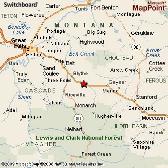 Raynesford Map - Montana, United States - Mapcarta