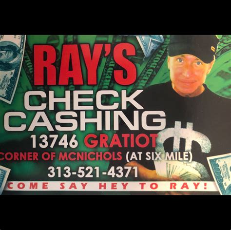 Rays check cashing. This organization is not BBB accredited. Check Cashing Services in Detroit, MI. See BBB rating, reviews, complaints, & more. 