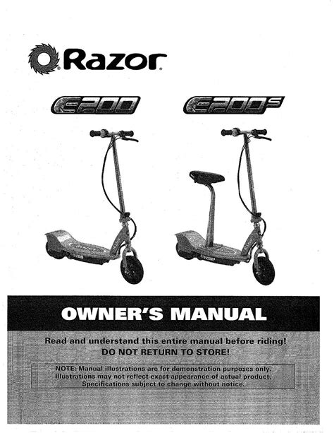 Razor e200 electric scooter owners manual. - Models at work a practitioner s guide to risk management.
