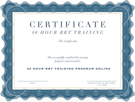 Rbt certificate online. Autism Partnership Foundation (APF) is a nonprofit organization dedicated to expanding our understanding of quality, effective, and empirically-supported interventions for Autism Spectrum Disorder (ASD) by conducting innovative research, improving the quality of services through national and international training and consultation, and, most … 