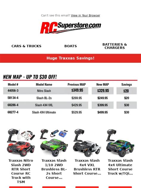 Get Deal WebThere are a total of 56 active coupons available on the RC Superstore website. And, today's best RC Superstore coupon will save you 30% off your purchase! And, today's best RC Superstore coupon will save you 30% off your purchase!. 