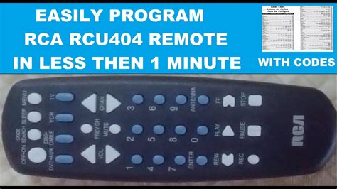Rca rcu404 universal remote control manual. - Nuevas seguidillas en las que enamorado esplica sus amores.
