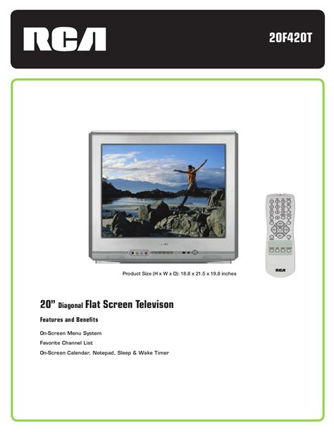 Rca truflat mod 20f420t tv manual online. - M audio trigger finger manual download.