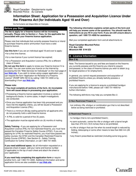 Rcmp 5592 pal application form.  An incomplete form will cause delays in processing...