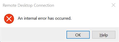 Rdp an internal error has occurred reddit.  The error: a pop-up from the re...