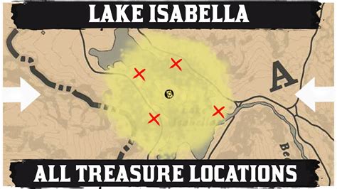 Rdr2 lake isabella treasure map. In an abandoned, broken down cabin west of Lake Isabella, a still intact nightstand drawer had a carving in it that reads "YOU FLOURISH BEFORE YOU DIE" Nothing you can take in the cabin besides this picture. ... It'd be a poem or a code for a treasure map or something in-game related. Reply reply Idrinklungjuice ... 