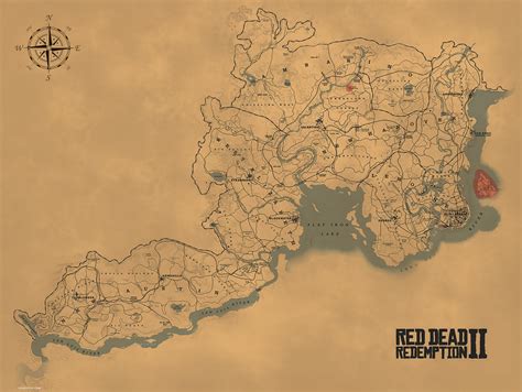 Rdr2 map with all drawings.  Red Dead Redemption 2 large detailed map of ...