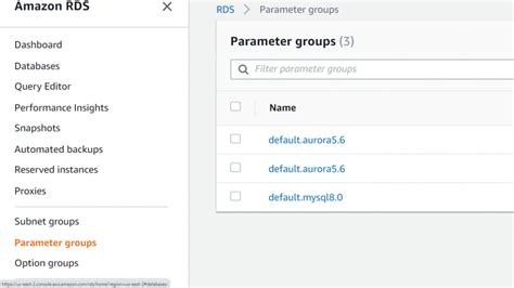 Rds parameter group.  By applying different parameter groups to your RDS cl...