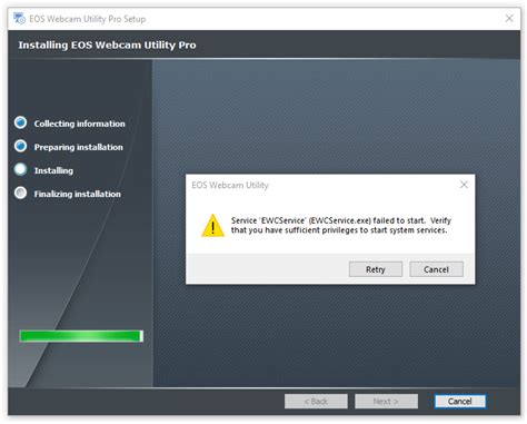 Re: Installing EOS Webcam Utility Pro 2.0: Service... - Canon …