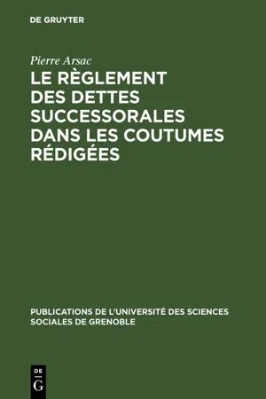 Règlement des dettes successorales dans les coutumes rédigées. - Manual of topographic methods by henry gannett.