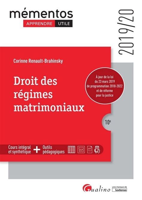 Réforme des droits et devoirs respectifs des époux et des régimes matrimoniaux. - It255 study guide for final exam.