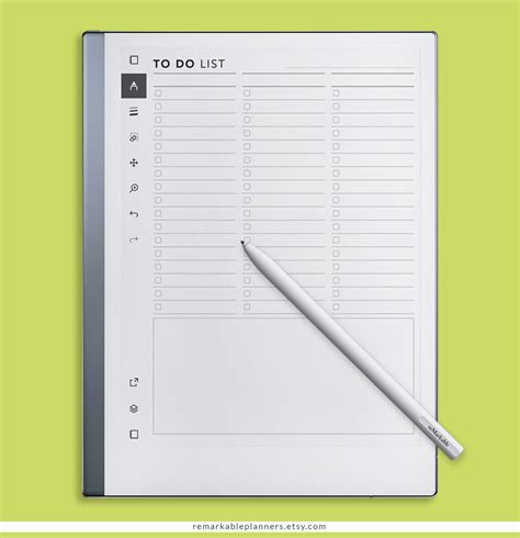 ReMarkable 2 To Do List Task List Digital Planner Task Etsy