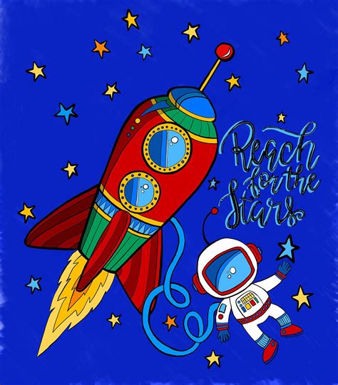 Reach for the Stars Rocket art lesson - YouTube