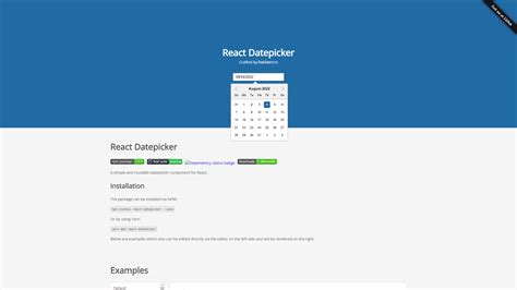 React 18 Datepicker Tutorial with reactdatepicker Examples