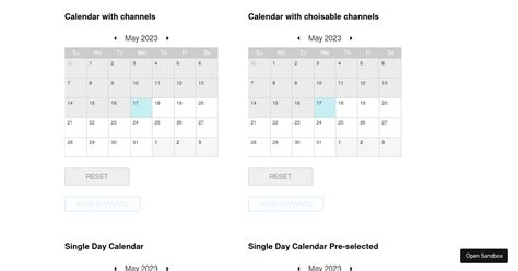 React Calendar Multiday examples CodeSandbox