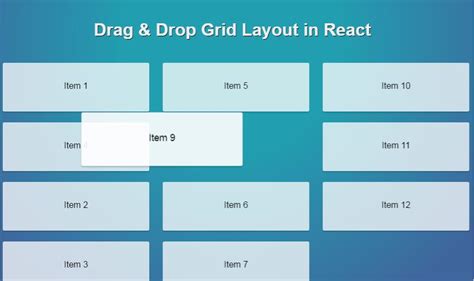 React Drag And Drop Grid CSS CodeLab