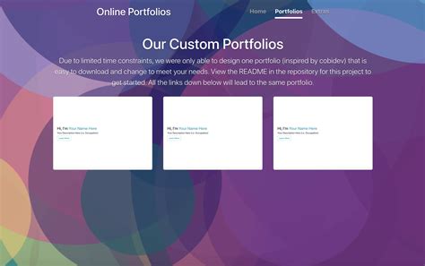 React Portfolio Template Devpost