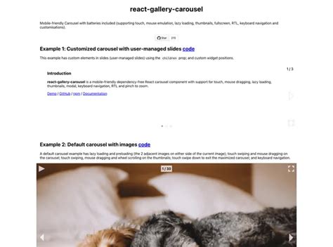 React carousel image gallery.  Mar 31, 2021 · Introduction react-gallery...