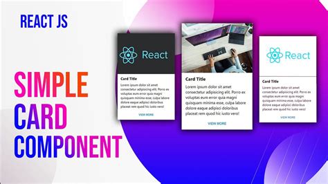 React js card example.  For React and Next.  Define the content and actions in CardContent,...