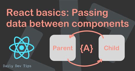 React js passing data between components.  We use components to perform variou...