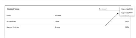 React material table export to pdf. PDF Export Example Material React Tab...