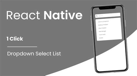 React native dropdown example.  Start using react Class Components The following exam...