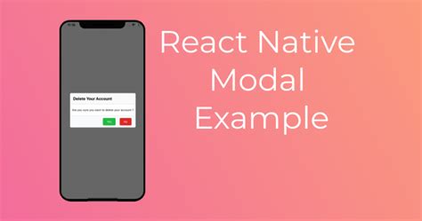 React native modal example. 1, last published: a year ago.  It is commo...