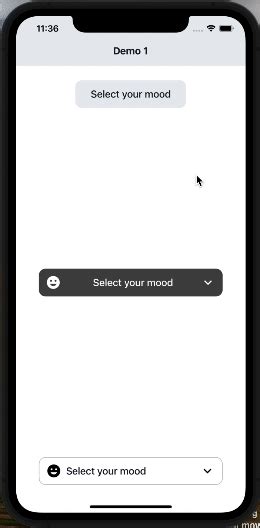 React native select. 0, last published: a react-native-select-dropdown is a highly customiz...