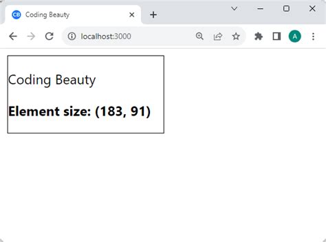 React onresize div.  Tip: To get the size of an element, use the clientWidth, c...