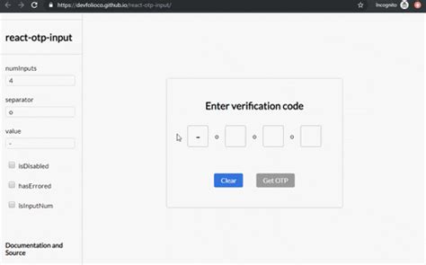 React otp npm. 1 - a TypeScript package on npm.  Start using otp-input-react in ...
