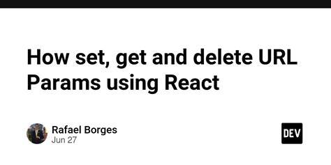 React router usesearchparams delete.  Notes Note that searchParams is a stable r...