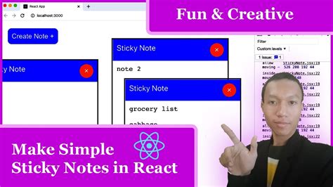React sticky notes.  Apr 7, 2023 · 0 Using React I'm building a simple app...