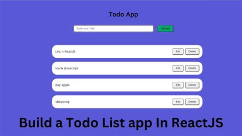React todo list functional component. js that allows users to add, edit, and delete tasks with...