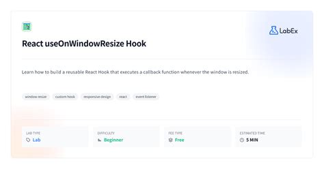 React window resize hook.  Jul 25, 2025 · In React development, we fre...