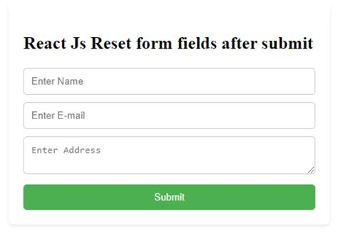 ReactHookForm Reset All Fields After Submit