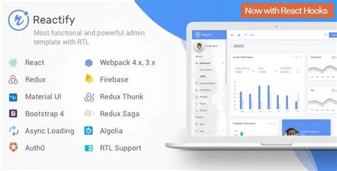 Reactify Powerful React Admin Template Bootstrap4