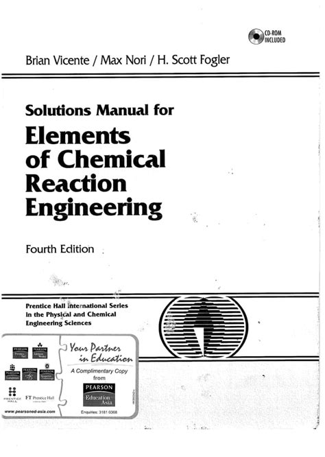 Reaction engineering scott fogler solution manual 4th. - Ideas and aims for college writing.