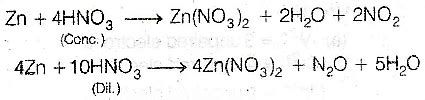 Reaction of zinc with dilute nitric acid gives ________ gas. - Vedantu