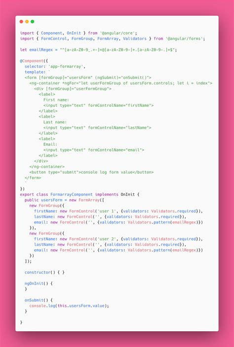 Reactive Forms In Angular 9 Example Stackblitz