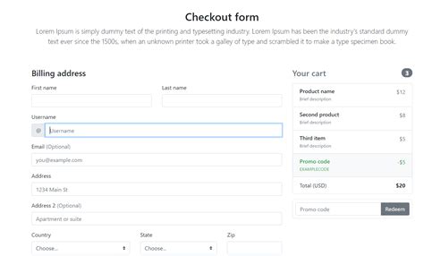 Reactjs Responsive Custom Checkout Form Therichpost