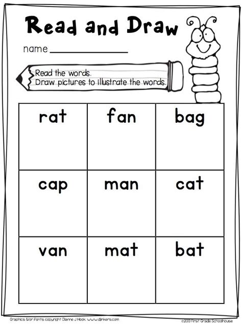 Read And Draw Worksheets Printable Word Searches