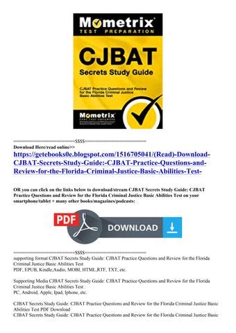 Read Free CjbatPracticeTestStudyGuide