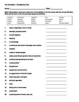 Read Online Secondary Solutions Outsiders Worksheets Pdf Free …