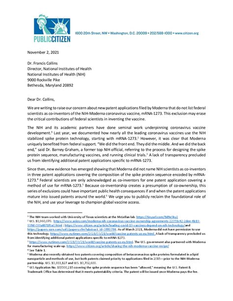 Read Public Citizen’s Letter on the Moderna Vaccine Patent Dispute